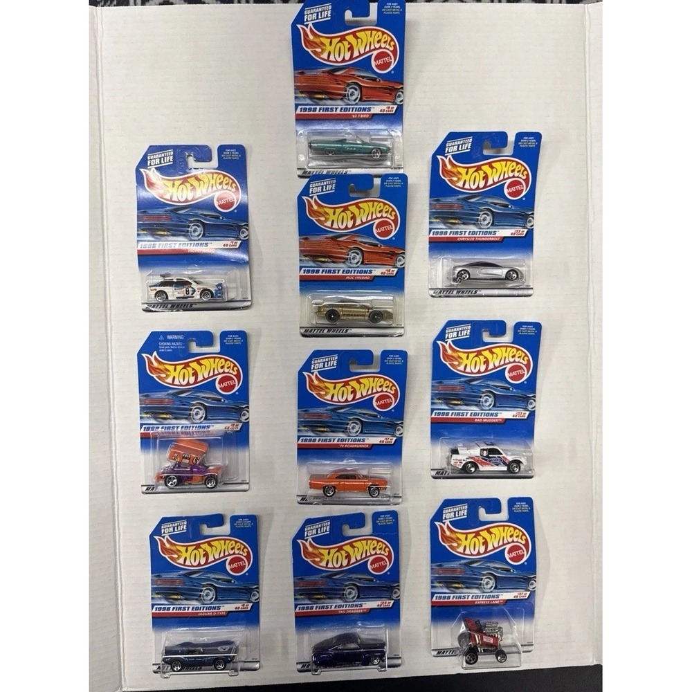 HOT WHEELS 1998 First Editions Set Of 10 Factory Sealed NIP Mfg 1997 NOS